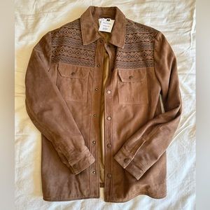 Suede Leather Jacket Topman